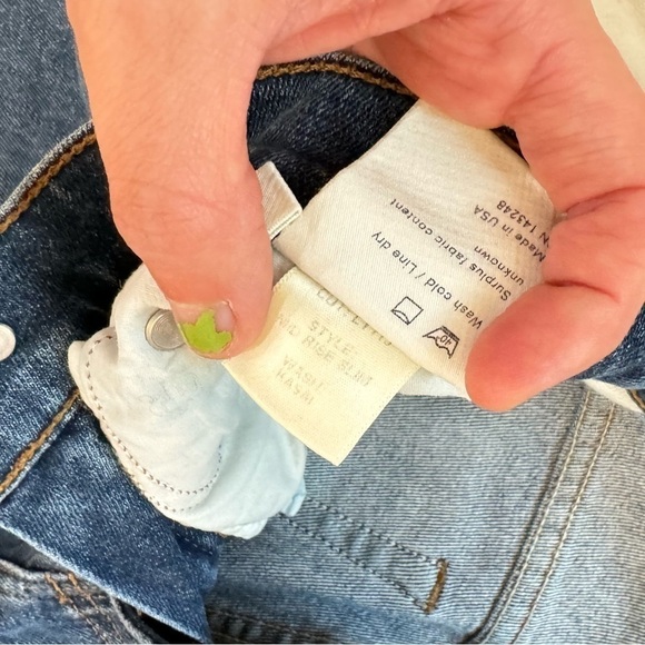 Reformation Mid Rise Slim Distressed Medium Wash Raw Hem Ankle Crop Jeans 25 - Picture 12 of 14